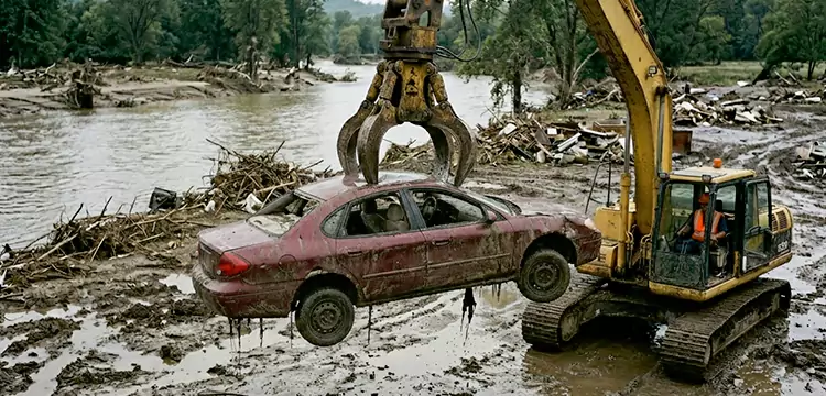 Flood-Damaged Junk Car Disposal in Philadelphia