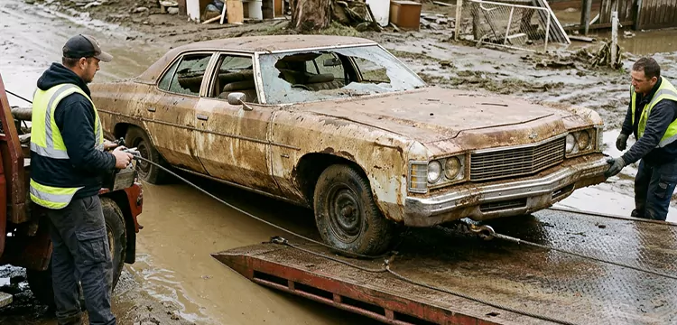 Flood-Damaged Old Car Removal in Philadelphia