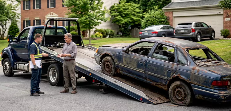 Old Junk Car Removal in Philadelphia
